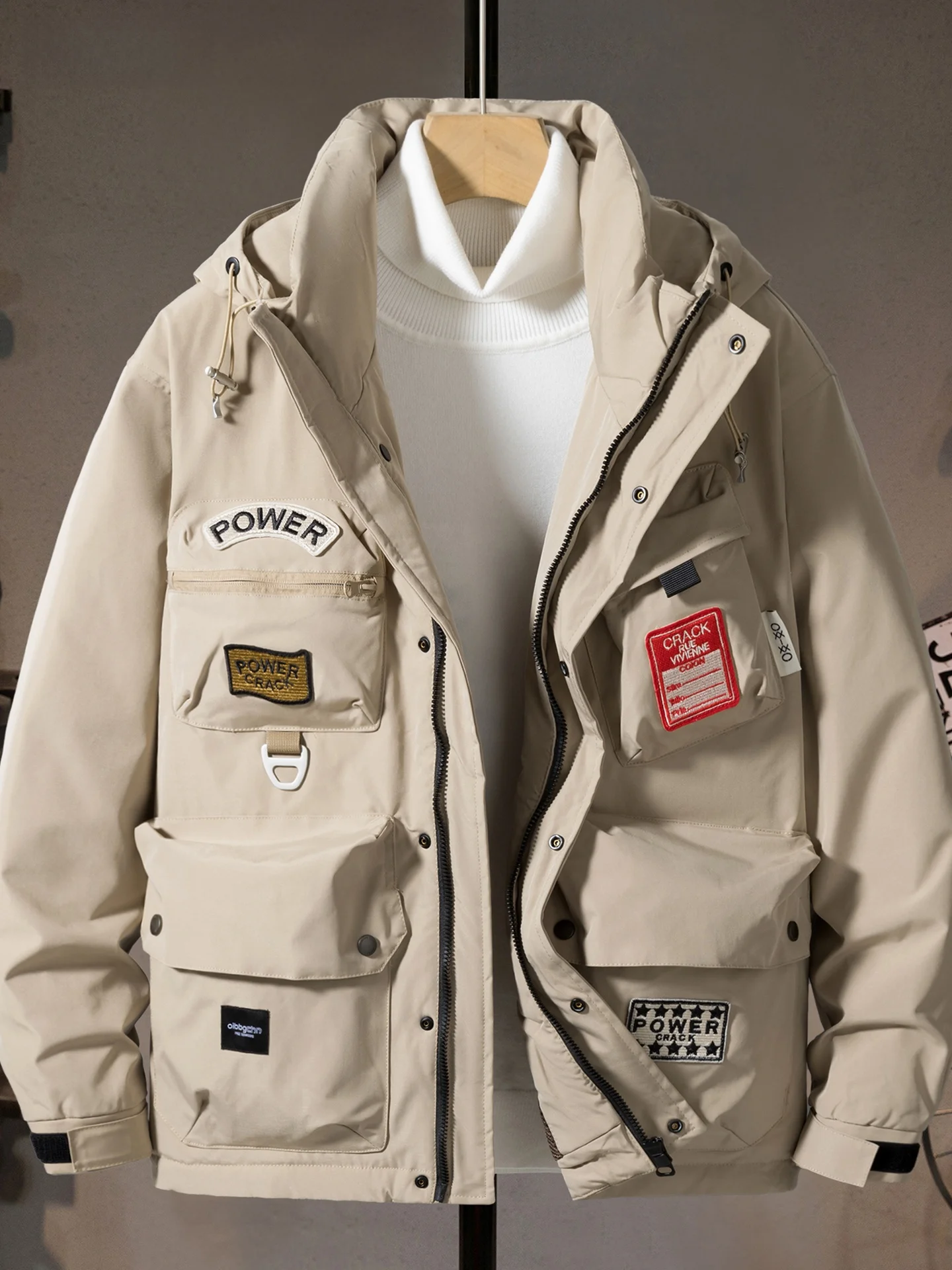 

Мужская утепленная куртка American Sle Heavyweight Workwear: новая осенне-зимняя теплая ветрозащитная куртка с капюшоном, повседневный стиль