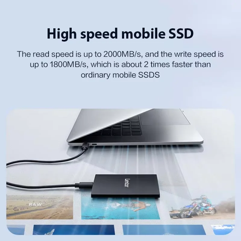 Lexar SL500 High-Speed Portable SSD USB3.2 Gen2X2 Read 2000MB/s Write 1800MB/s 500G 1T 2T 4T For PC/Camera/Phone/Game machine