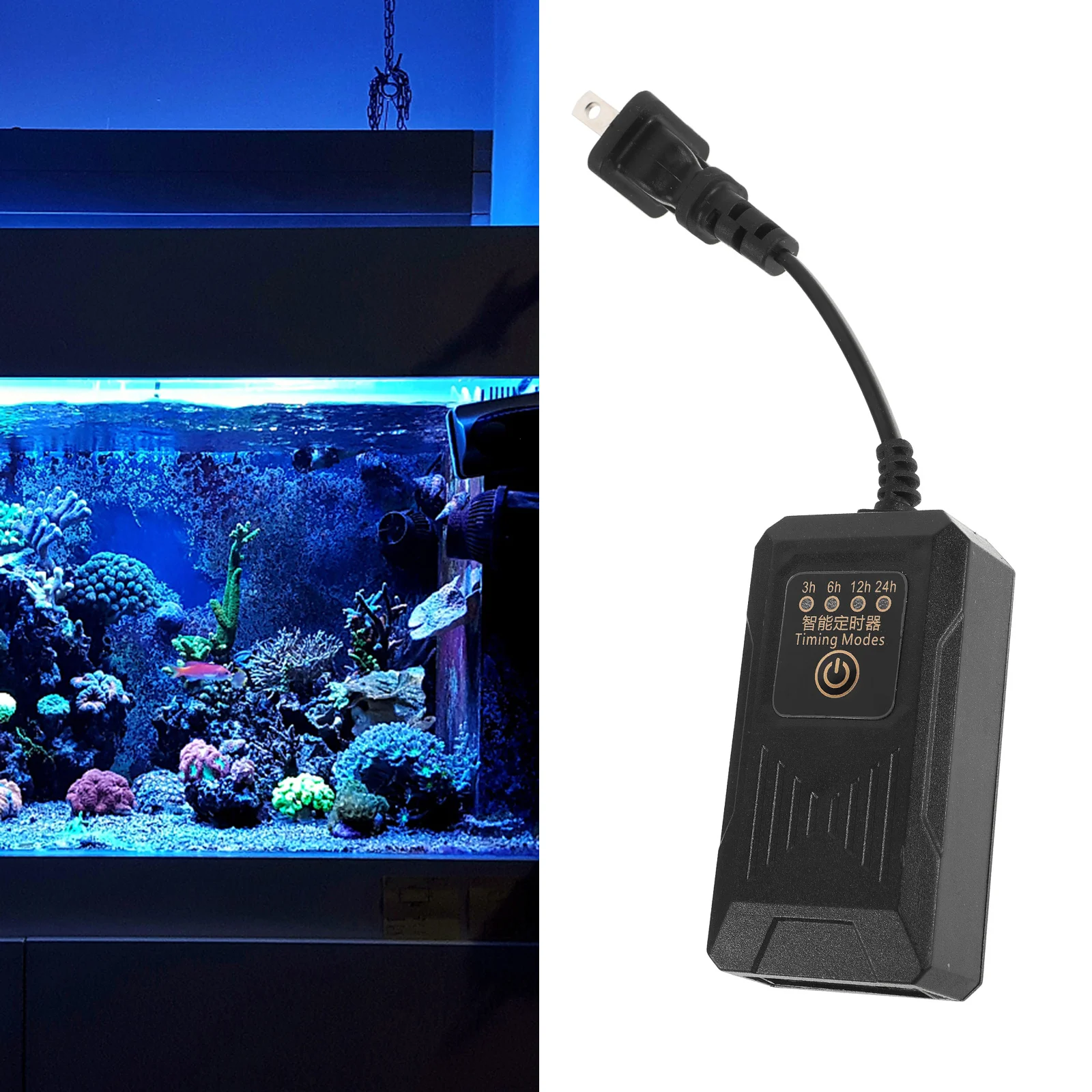 

Fish Tank Light Timer Aquarium Controller Durable Practical Easy Install Use Clean Living Environment Adjustable Design