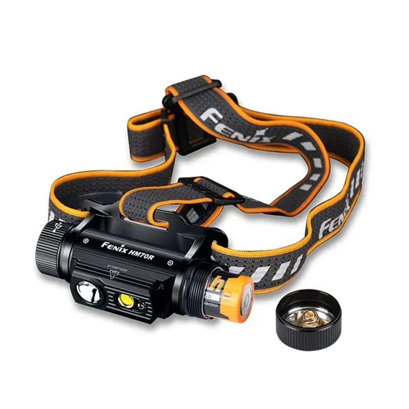 Fenix HM70R All-metal Headlamp 1600Lumens Rechargeable Triple Light Source Wide-range ighting with 21700 Li-ion 5000mAh Battery