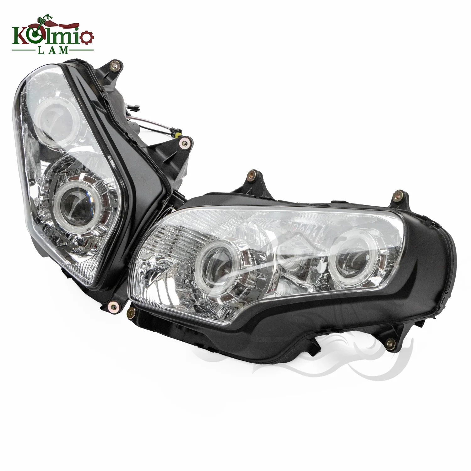 Motorcycle White Angel Eye Demon Eye HID Headlight Assembly Fit For Honda Goldwing GL1800 2001- 2015 GL 1800 F6B 2013 - 2015