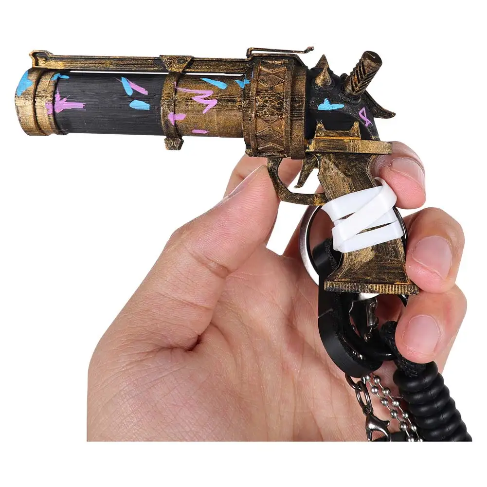 تمويه غامض Jinx Pow Pow Keychain 2024 لعبة LoL TV 2 زي اكسسوارات النساء لعب الأدوار الدعائم حفلة تنكرية حتى حفلة