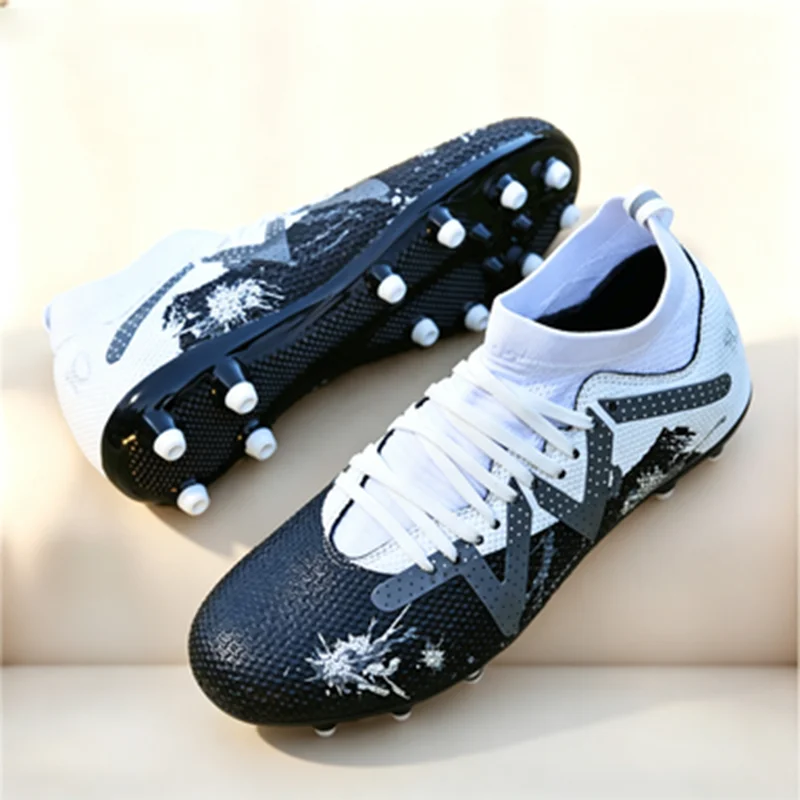 Four Seasons Universal Adult AG FG Soccer cleats Mixed PU Fabric Anti-abrasion TPU Outsole Stable Grip All Year Round Grass Spor