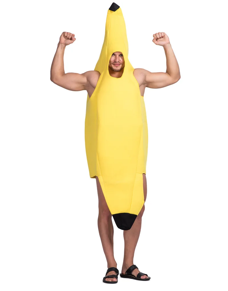 Disfraz de Plátano Ligero, Traje de Verano Transpirable, Divertido Cosplay para Fiestas, Fiestas en la Piscina, Carnaval y Bromas, Actuación en el Escenario de Halloween