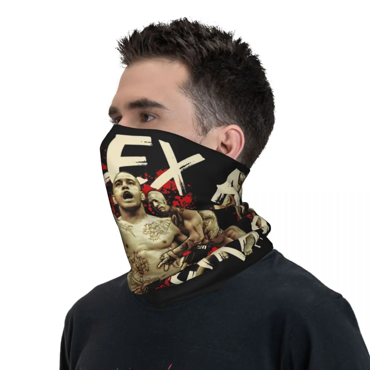 Alex Poatan Pereira Bandana y2k Cool Bicycle Mask Hiking Camping Sun Protection Balaclava Printed Soft Bike Face Masks