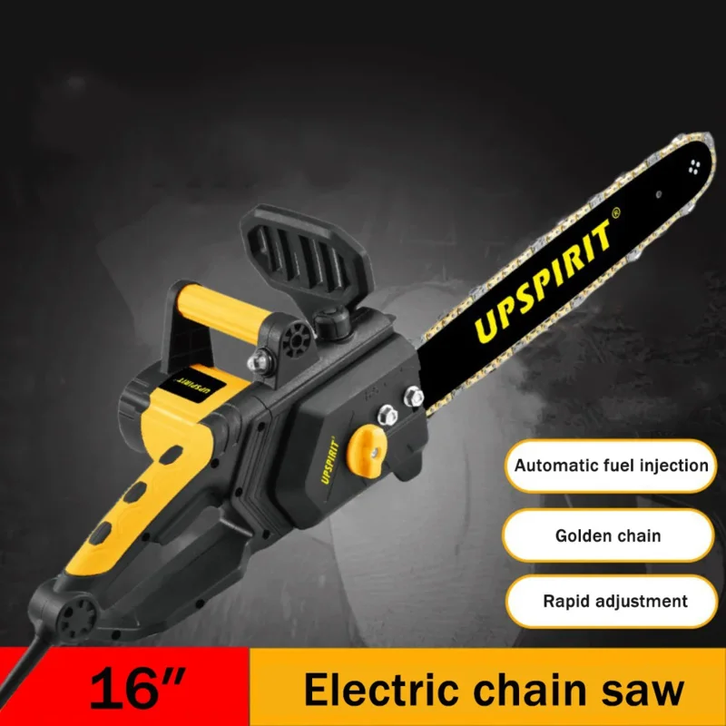 16″ Electric Chain Saw 1800W Logging saw chain saw Cutting Machine 220V household portable woodworking chainsaw Pruning tool