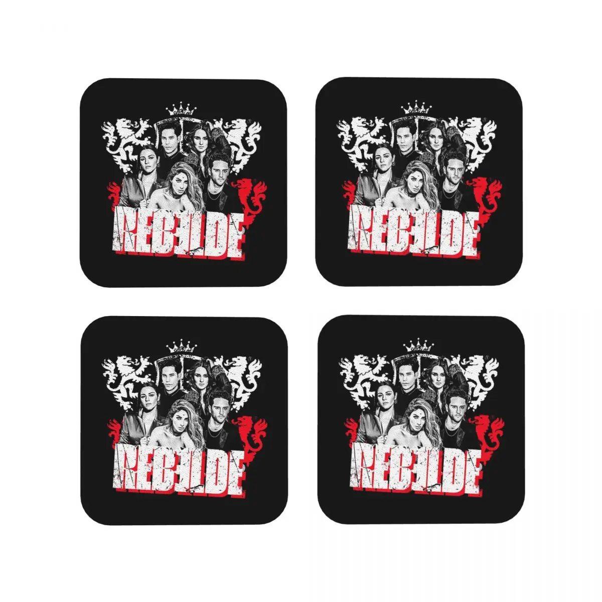 Rbd Rebelde Tour Classic Coasters, tapetes para café, tapetes para tazas, manteles individuales, utensilios de mesa para el hogar, cocina, comedor, bar