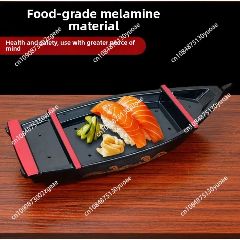 Plato de sushi, barco de sushi de lujo, barco de sashimi, barco con hielo seco, bandeja de mariscos, soporte para plato de sashimi