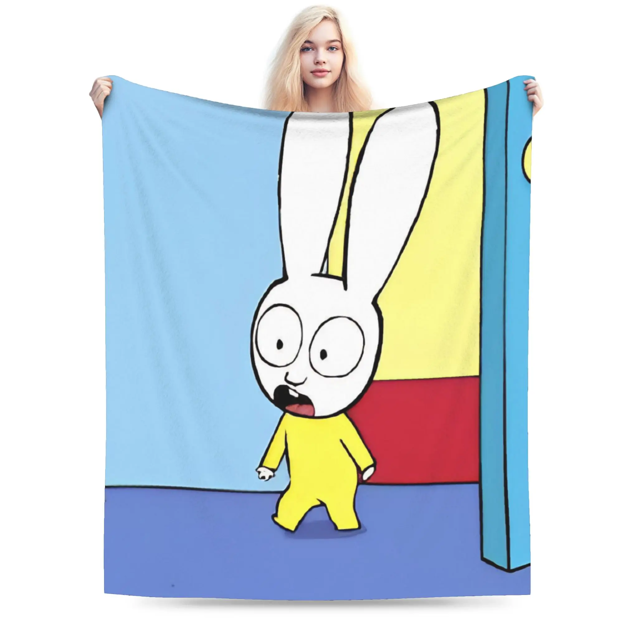Relax Simon Super Rabbit Blanket Merch Sofa Decorative  Throw Blankets Lightweight Velvet for Bedroom