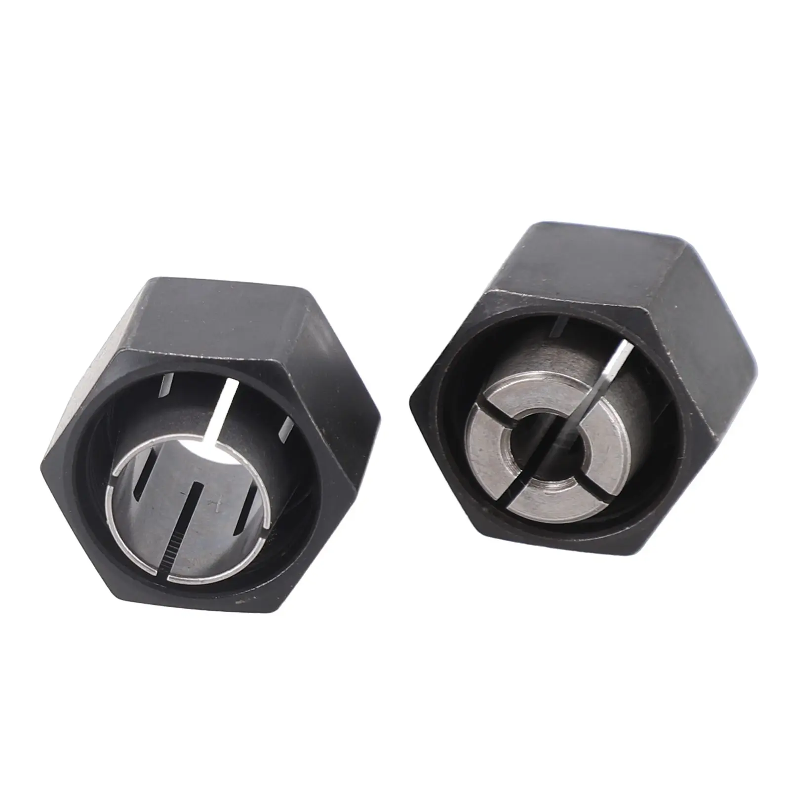 Set of 2 Router Collet Compatible with For DW621 DW616 DW618 For DW621K DW625 12 7MM 6 35MM Diameter Black Steel