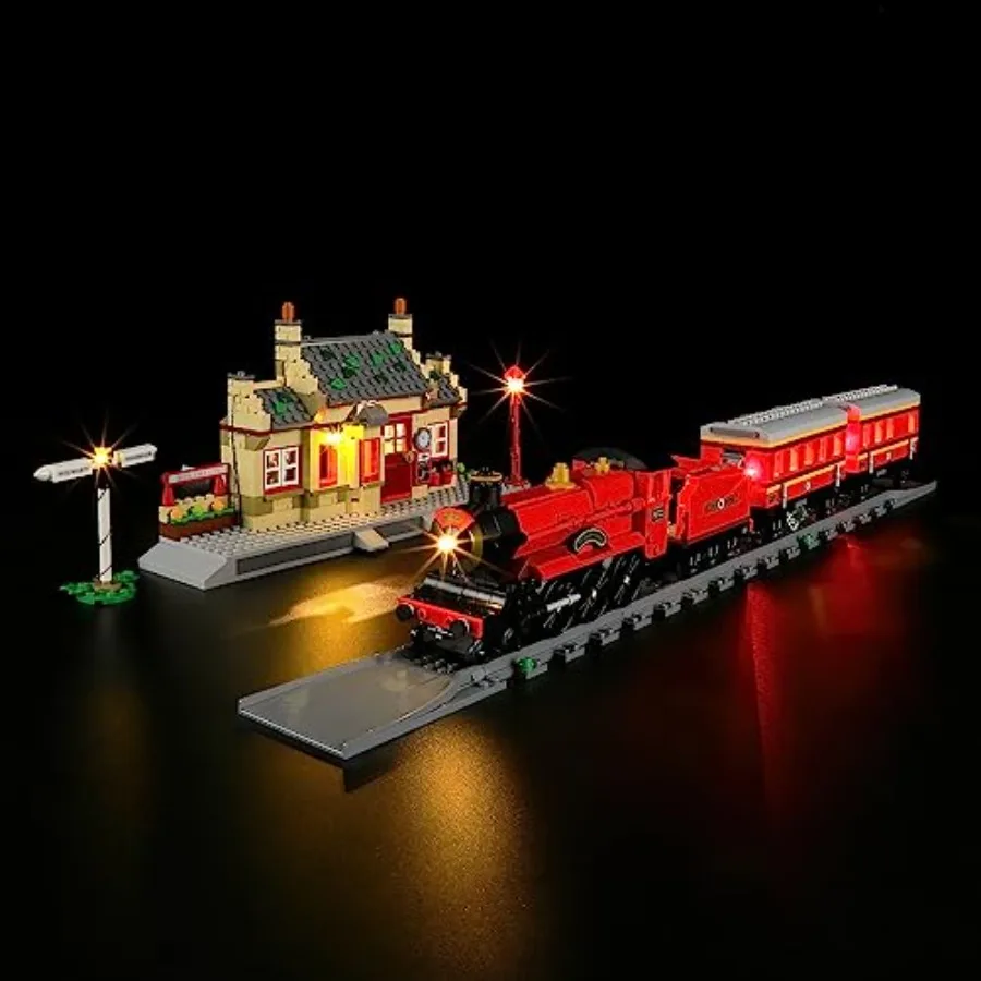 

BRIKSMAX Led Lighting Kit for -76423 Hogwarts Expr Train Set with Hogsmeade Station - Compatible with Building Blocks Model- No