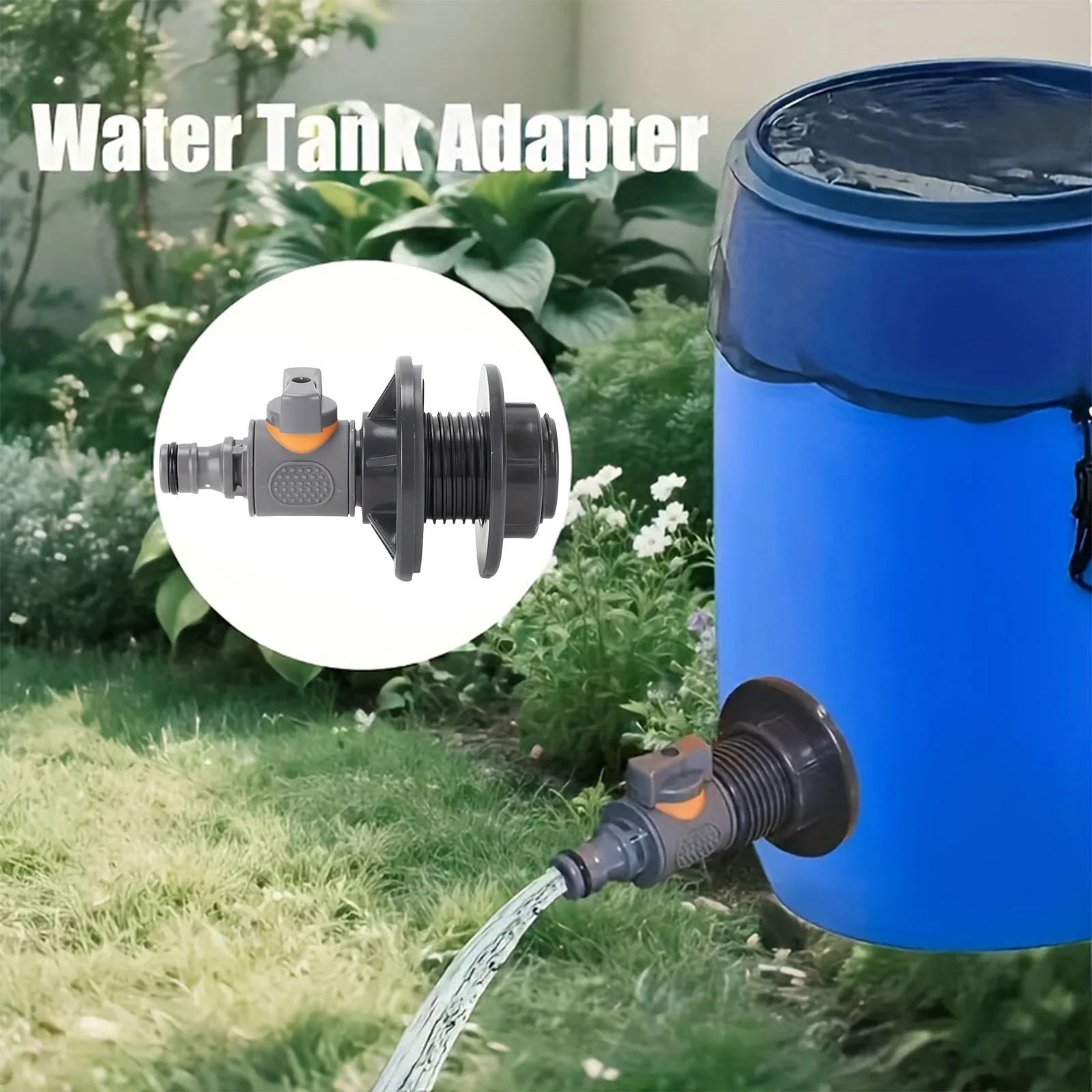 Rainwater Collection Connector Kit Quick Installation Universal Connector Adapter Kit with Valve for Car Wash Water Pipe Faucet