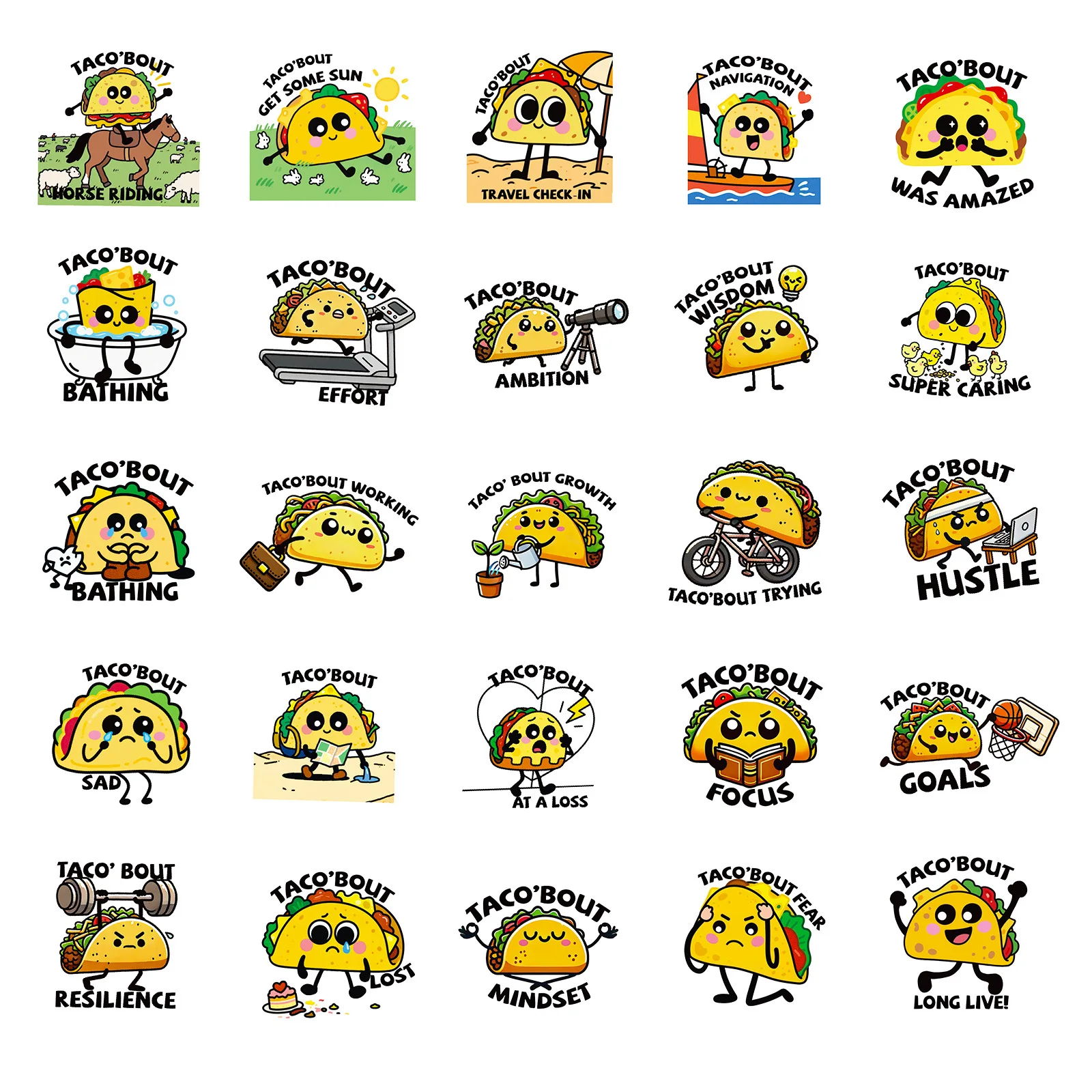 56 個のかわいいテキストステッカー、クリエイティブな漫画の食べ物/動物の装飾防水ステーショナリーステッカー