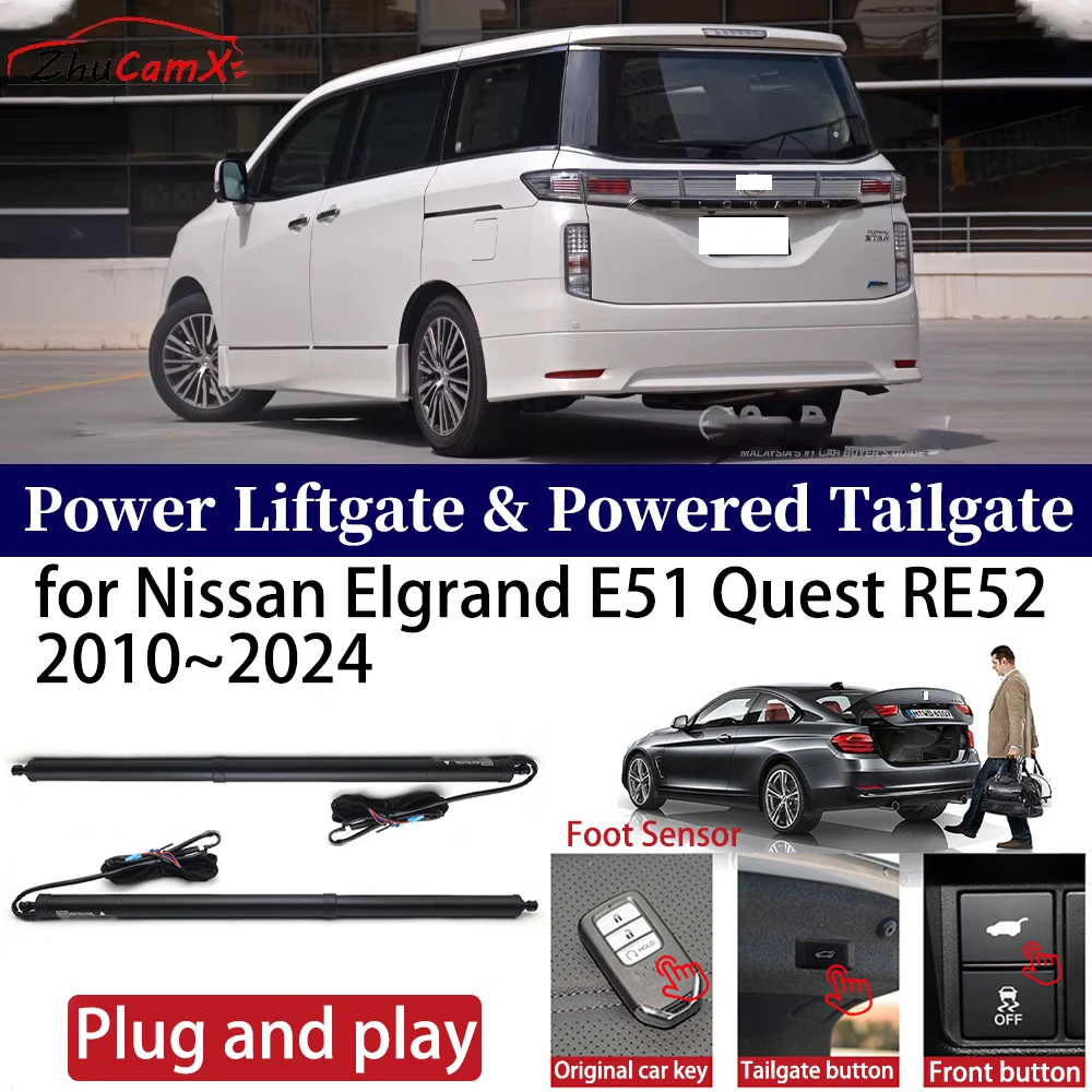 for Nissan Elgrand E51 Quest RE52 2010-2024 Car OEM Power Liftgate Automatic One-Click Powered Tailgate Strut Plug and play