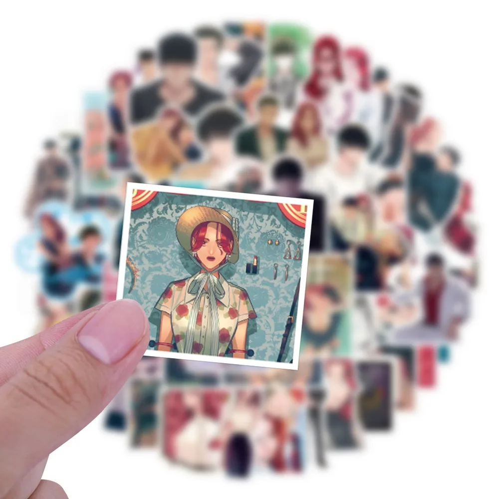 54 Uds Anime Yakuza finanzas dibujos animados pegatinas de grafiti maleta taza de agua guitarra coche Scooter teléfono móvil DIY calcomanías de decoración