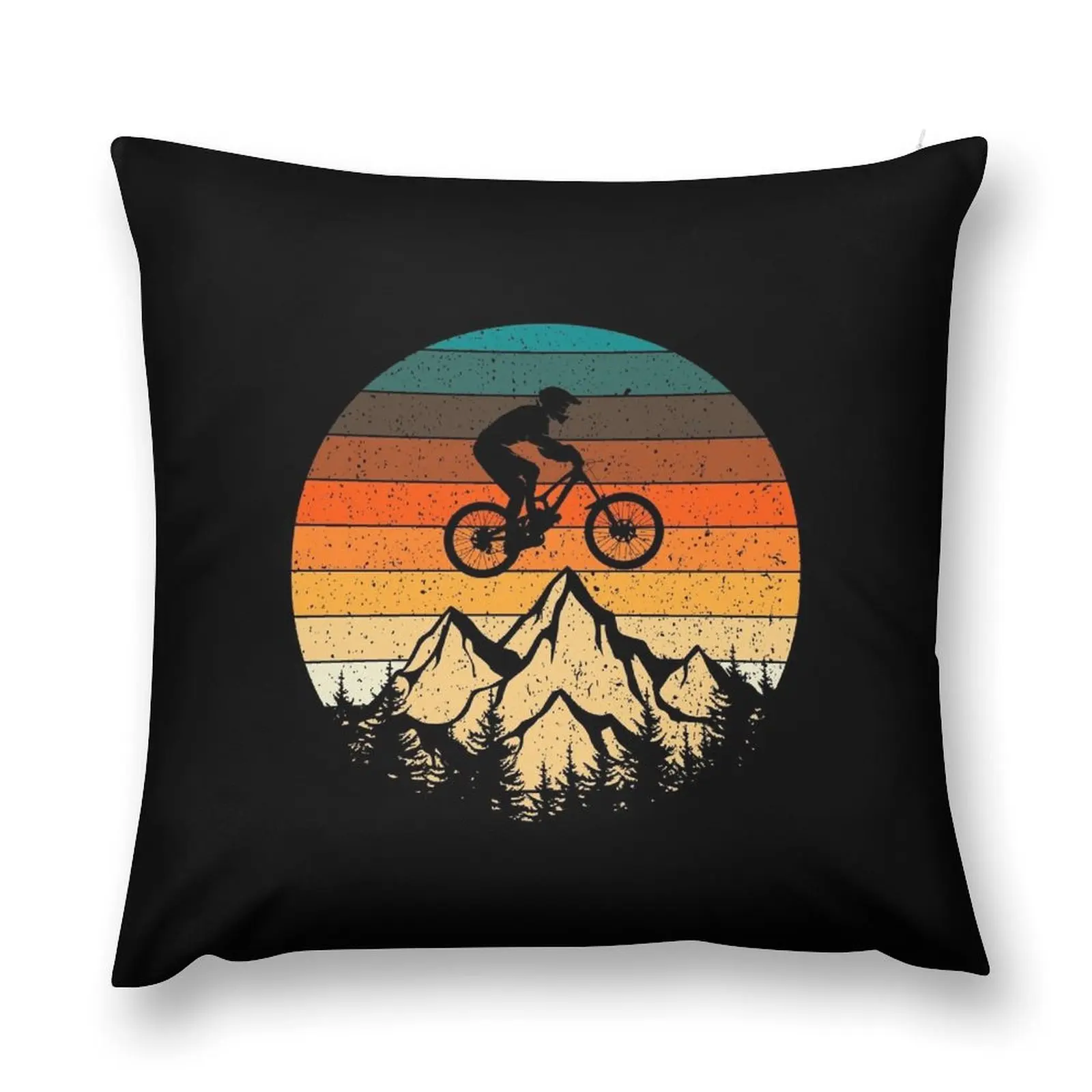 Mountainbike Downhill Retro Vintage Gift Throw Pillow Room decorating items christmas pillowcases pillow