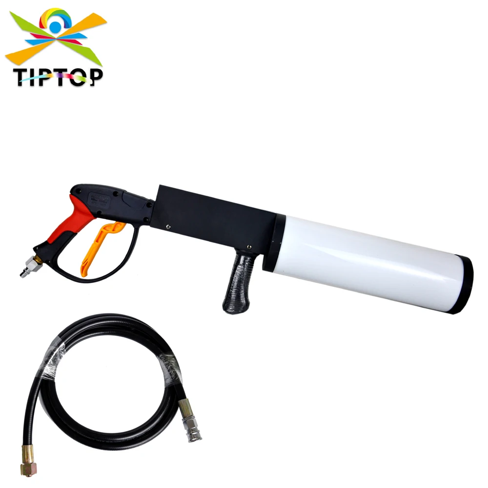 TIPTOP Stage Hand Hold LED CO2 Gas Jet Gun Remote Control Color Change RGB 3IN1 3M Gas Hose For Club Disco Dancing Atmosphere