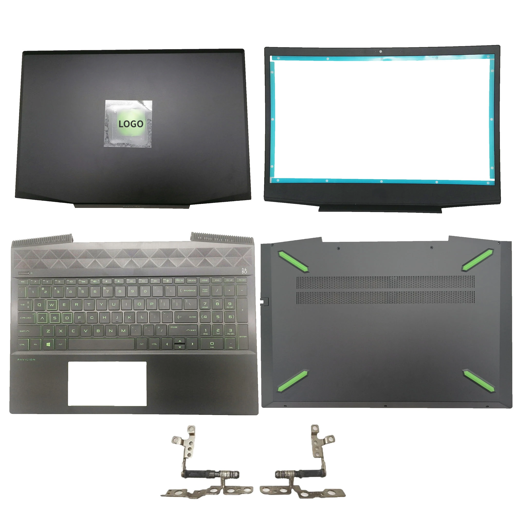 

New For HP Pavilion 15-CX TPN-C133 Laptop LCD Back Cover/LCD Hinges/Front bezel/Palmrest Upper Case/Bottom Case L20313-001 Green