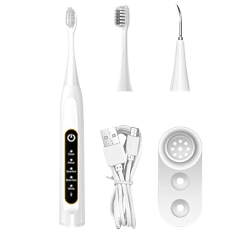 Ultrasonic Electric Toothbrush for Adults Rechargeable Ultrasonic Toothbrush with Brush Heads 5 Electric Toothbrush