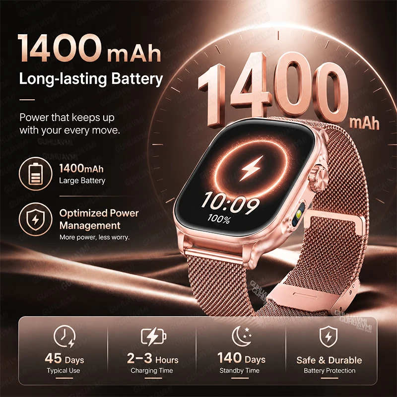 2026NEW Fashion Women Watch 1400mAh Super Large Battery  2.01