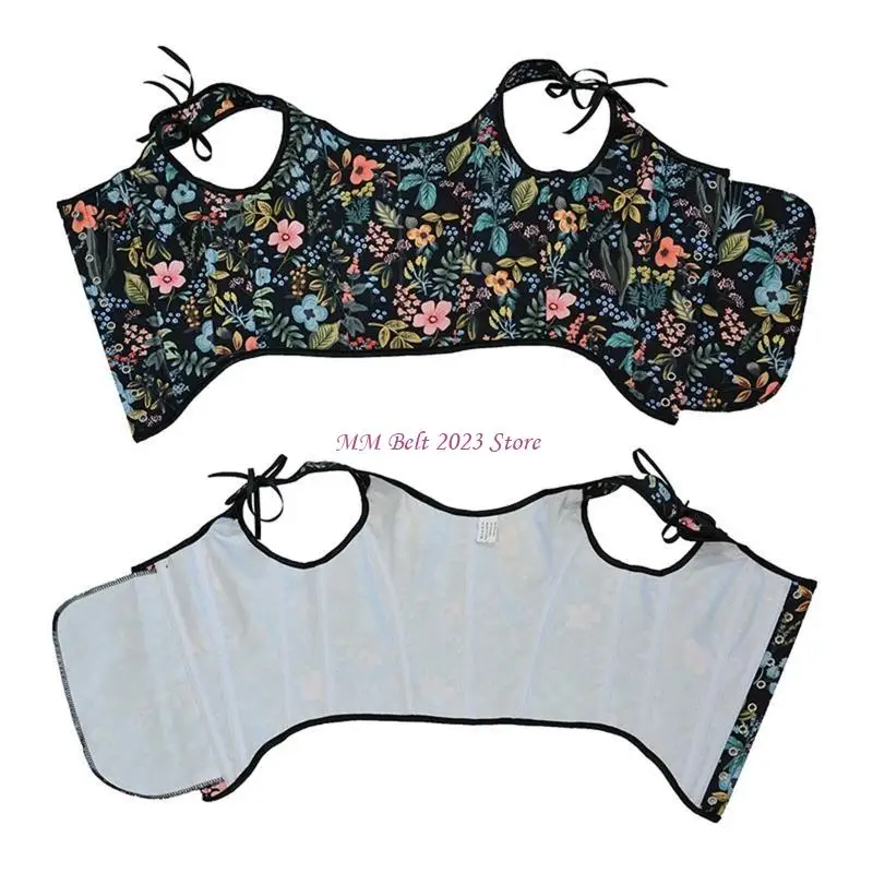 

49ME женский винтажный французский бюстье укороченный топ с завязками на бретельках ретро корсет с цветочным принтом и листьями
