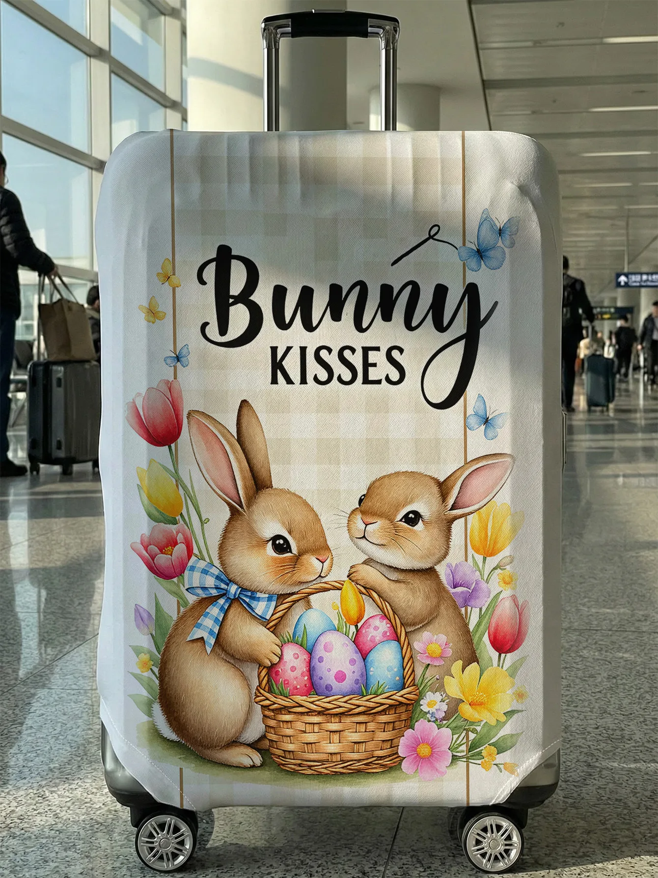 

Easter bunny Easter egg luggage protection cover, suitable for 18-32 inch luggage covers, luggage handle gloves, travel accessor