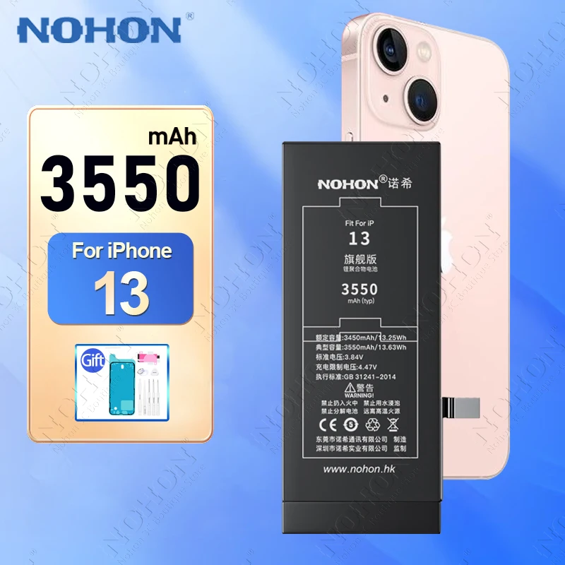 

NOHON Phone Battery for iPhone 13 13Pro 13ProMax 13Mini High Capacity for Apple 13 Pro Max 13P 13PM Replacement Batteries