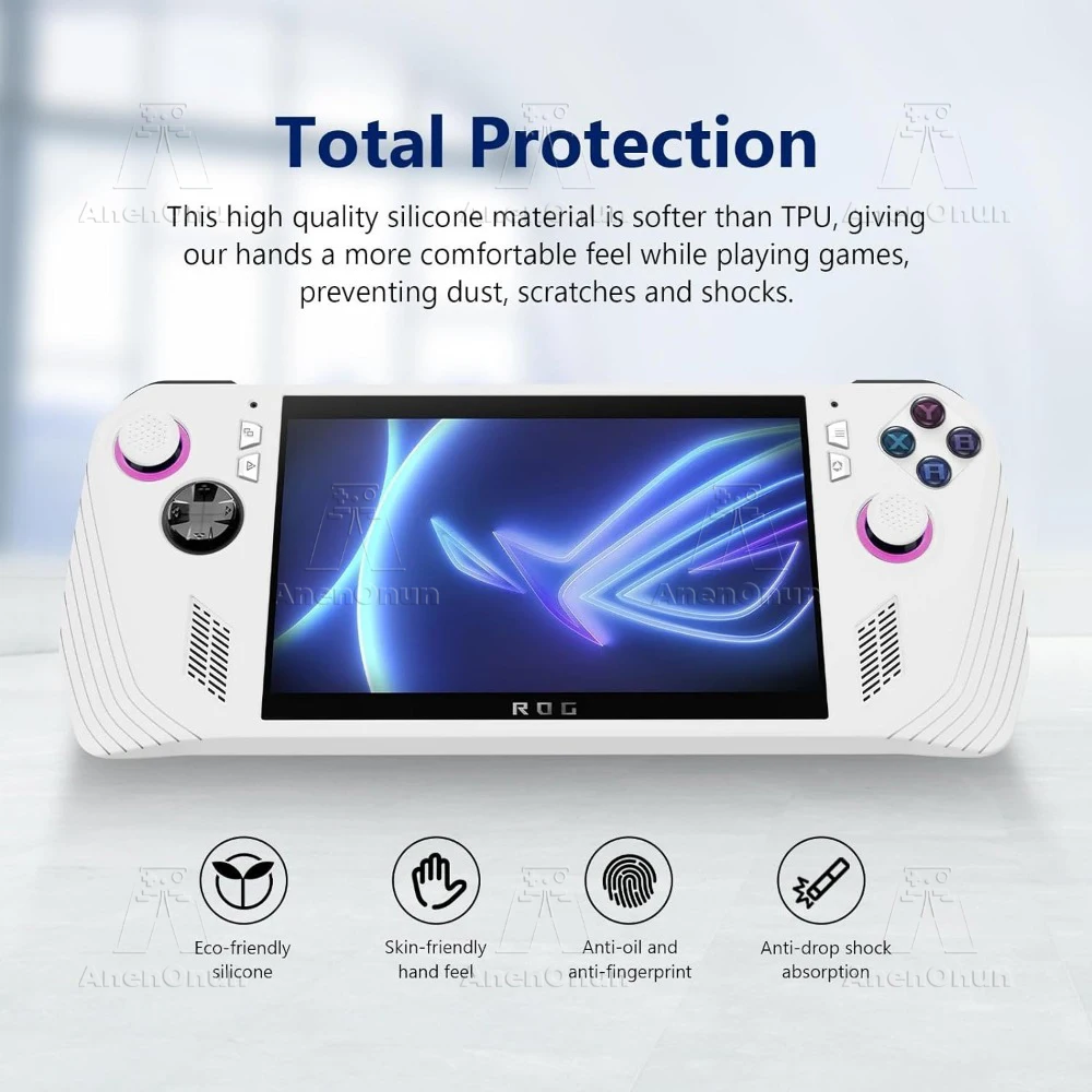 ROG Ally Full Fit Protective Case Anti-fall Anti-scratch Anti-slip Silicone Soft Shell Thumb Grip Cap Joystick Cover Accessories