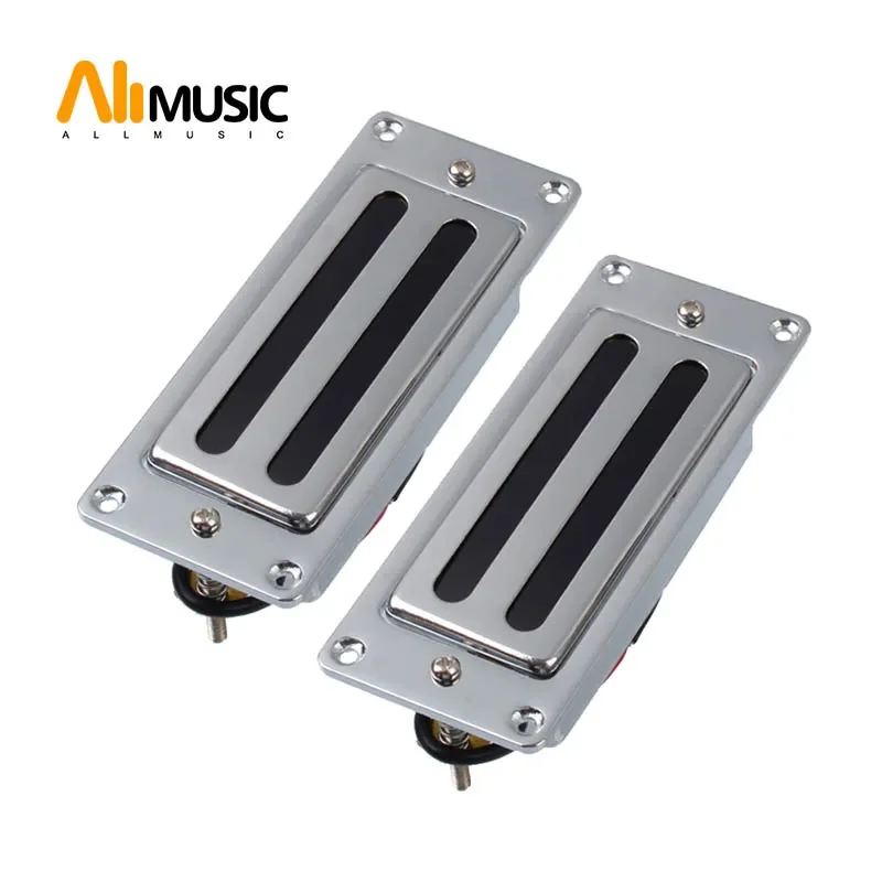 

ALLMusic Two Line Mini Electric Guitar Humbucker Pickup for LP Guitar Chrome