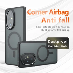 funda For Honor 200 ,200 Pro Case Shockproof Magnetic Matte PC+TPU Anti-fingerprint Transparent Cover for Honor200 Pro