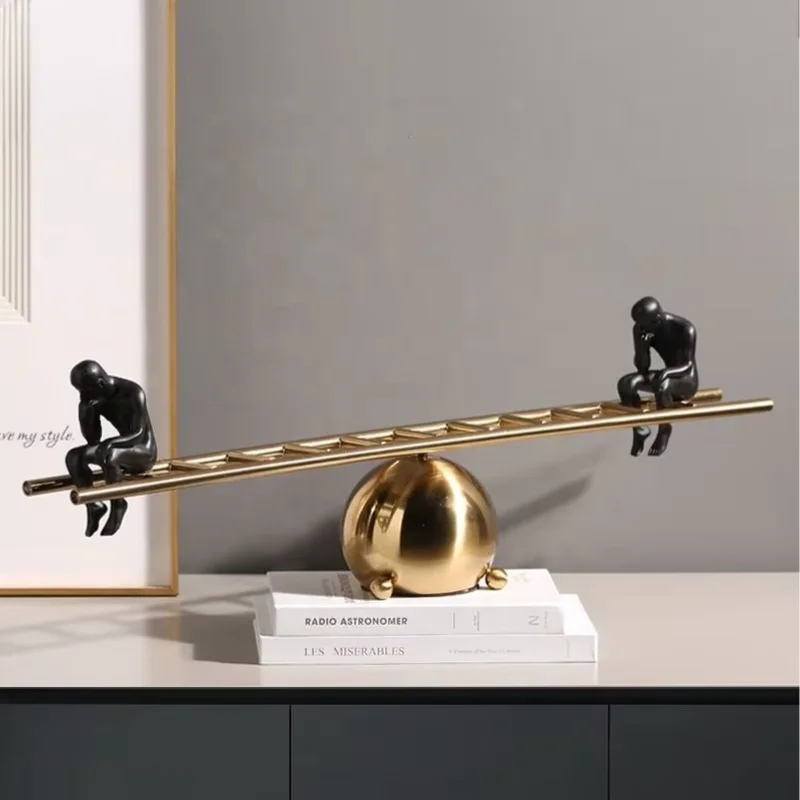 

Luxury abstract geometric alloy jewelry Nordic home decoration