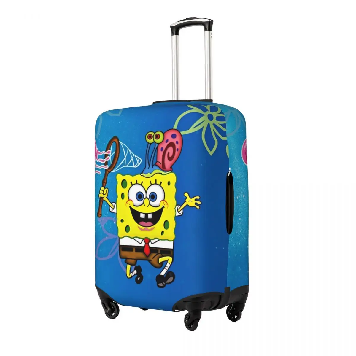 Cartoon SpongeBob SquarePants Suitcase Cover Flight Useful Luggage Supplies Cruise Trip Protector