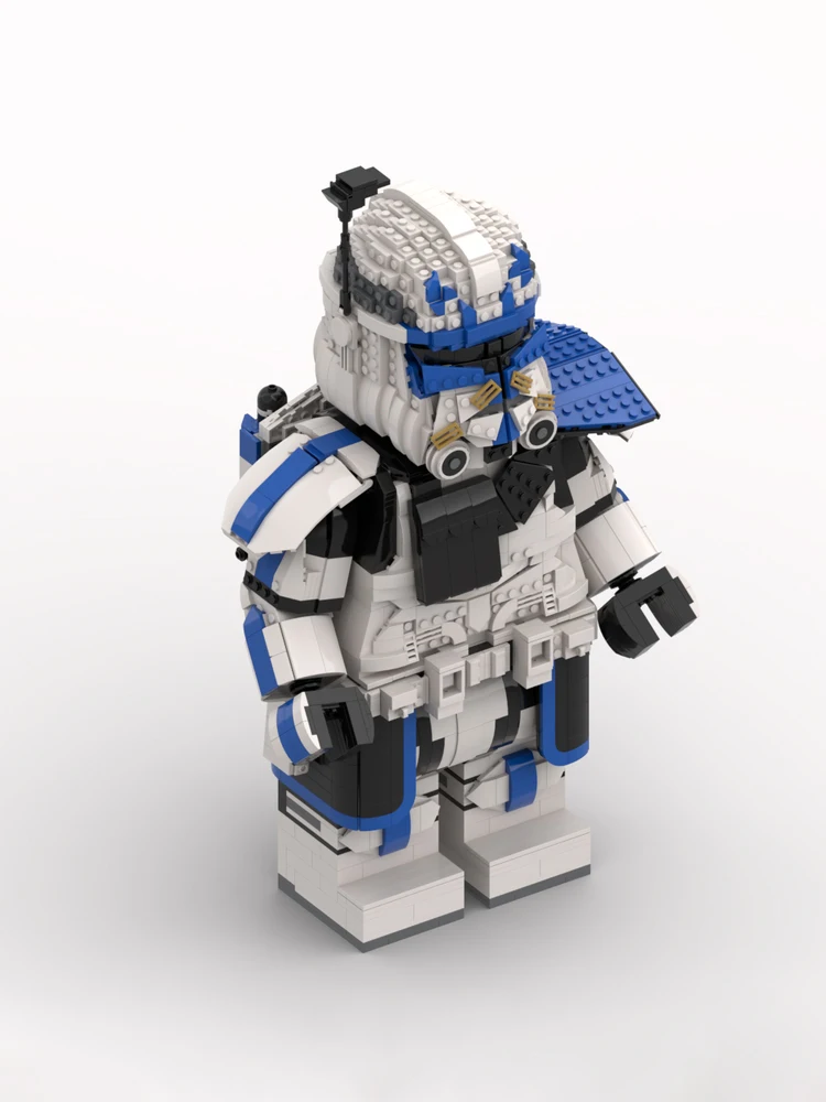 Modèle Captain Rex Phase 2 Megafigure, 2002 pièces, Compatible avec le casque officiel, indispensable pour les blocs de construction des fans de la batterie Star