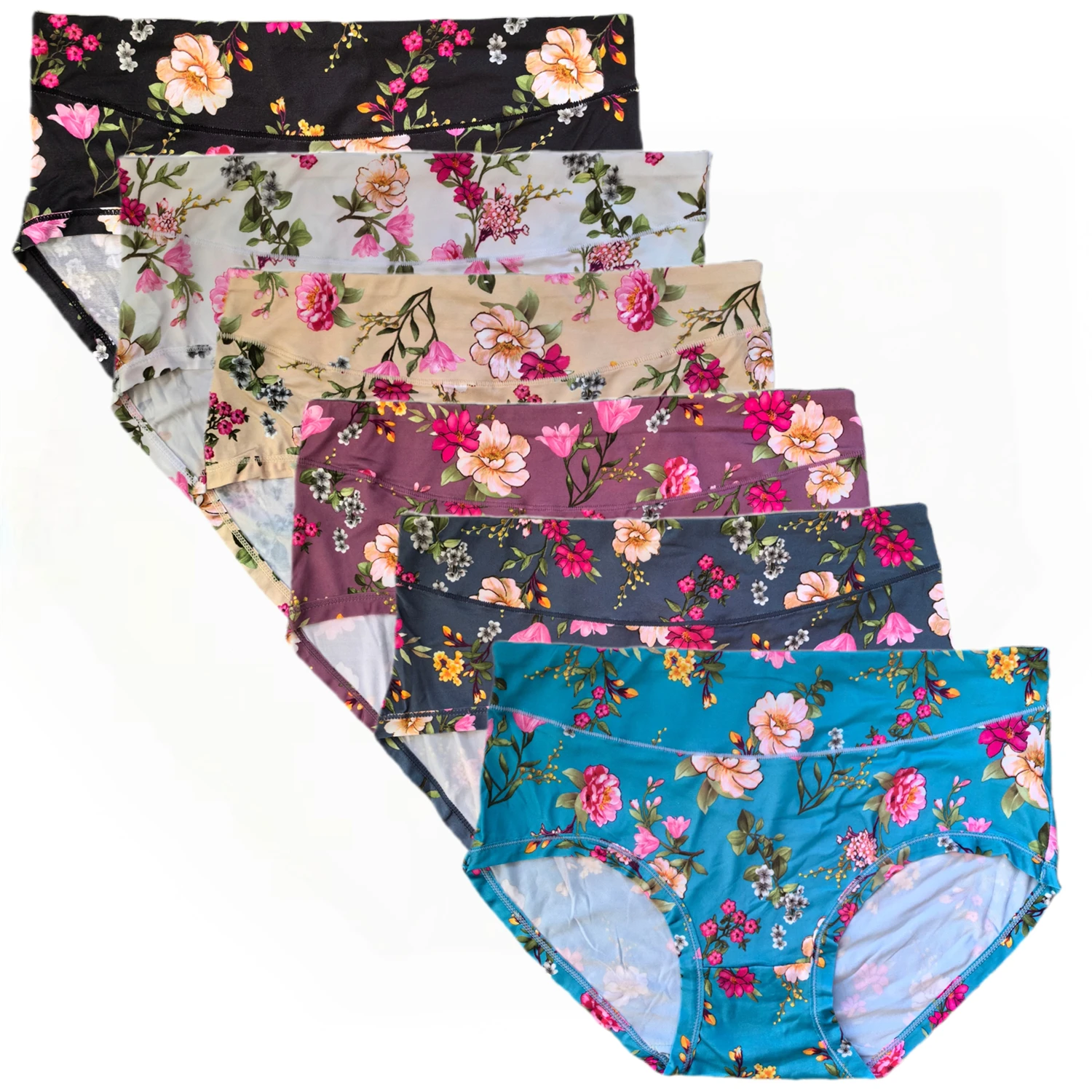 Bamboo Fiber Panties,Plus Sizes Underwear Panties,Women\'s Panties With Floral Pattern,Mid-waist Women\'s Briefs,Large Panty Woman