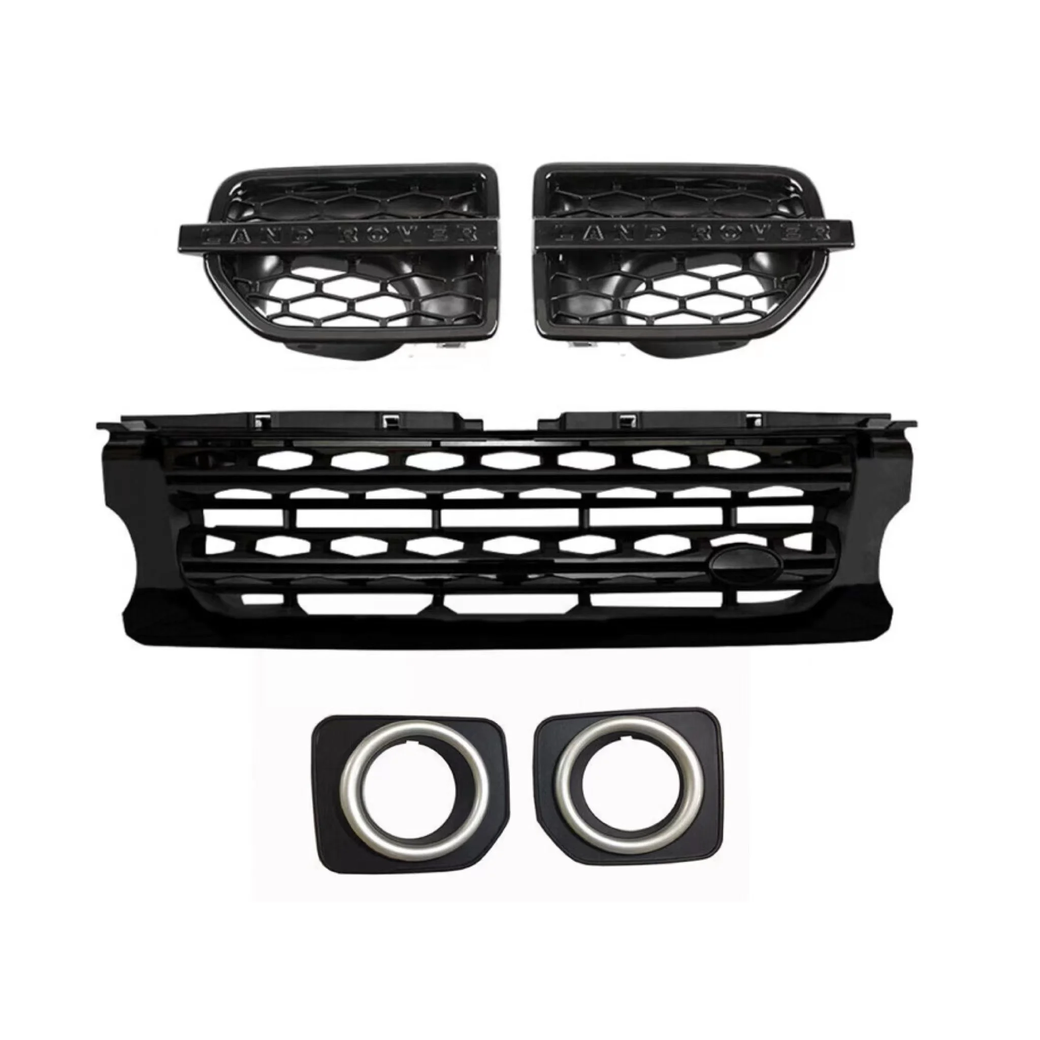 

Fits for Discovery 4 LR4 2014-2017 Front Grille Side Vent Fog Lights Lamp Frame