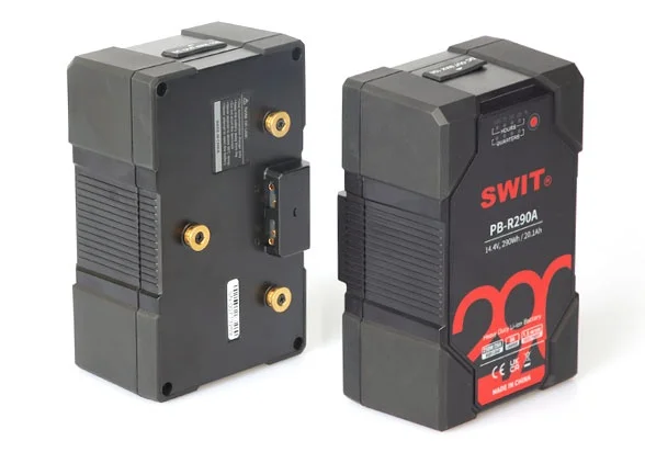 SWIT PB-R290A-Batería de montaje dorado resistente, 1,5 m, 14,4 V, 290Wh de capacidad, 250W, 20A, alto constante