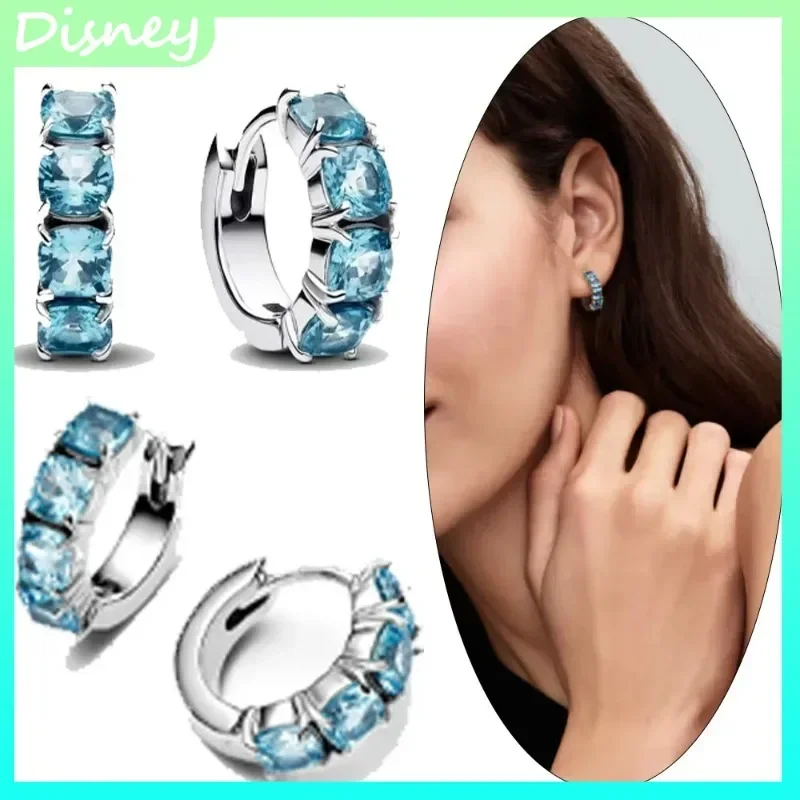 

2025 Creative Trendy Blue Diamond Earrings - High-Quality Exquisite Luxury Vacation Jewelry Gifts for Women