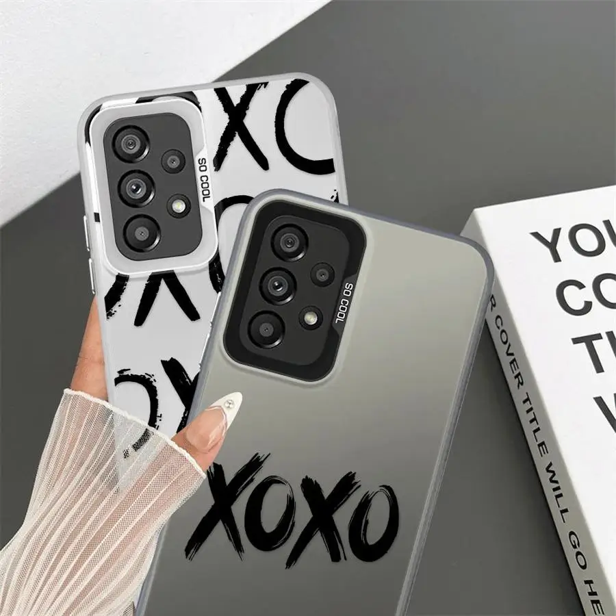 حافظة لهاتف سامسونج جالاكسي A12 A24 A25 A14 A15 A13 A23 A16 A34 A32 A22 غطاء ناعم رسائل ممتعة XX #1