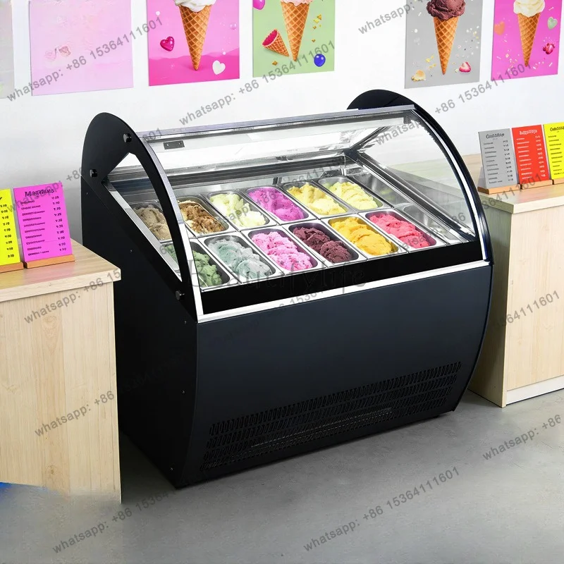 YJ Commercial Ice Cream Display Freezer Low Temp Cabinet For Popsicle Cake Dessert Frozen Food Fresh Storage