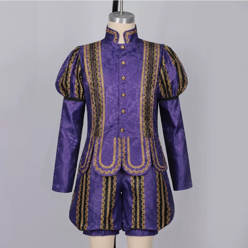 

Medieval Renaissance Tudor Court Purple Pumpkin Pants Performance Costume Set