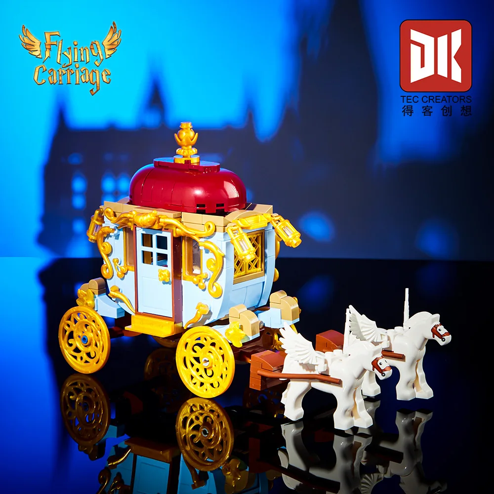 

IN STOCK MOC Idea Magic School Flying Carriage Building Blocks Bricks Assembling Model DIY Toys for Boys Christmas Gift Sets