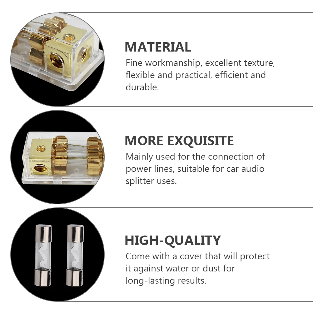 

1pc Car Speaker Base Sound Fuse Holder For Power Cord Protection Auto Audio Wire Fuse Base System Waterproof Dustproof