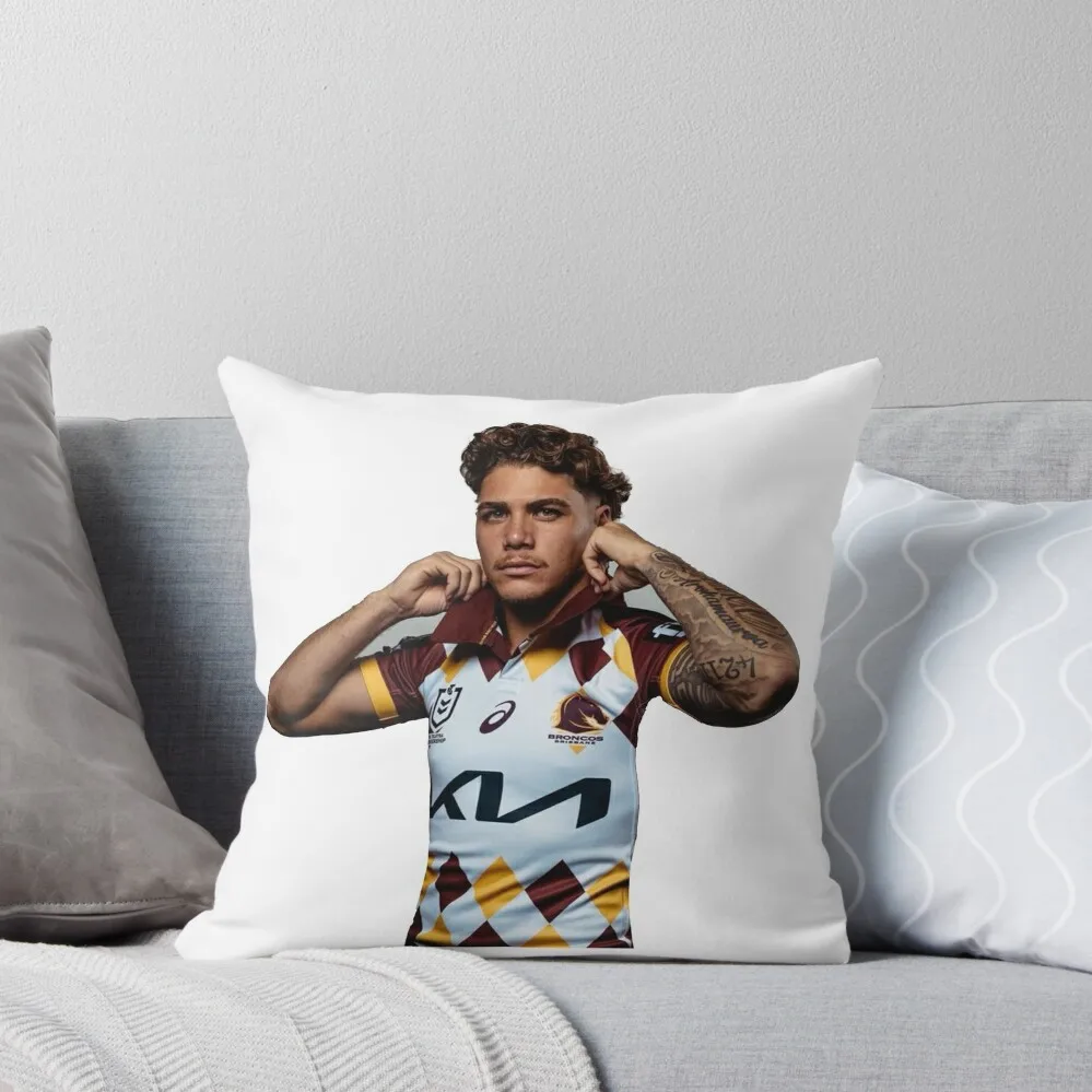 

Reece Walsh Broncos hot photo jersey Throw Pillow Couch Pillows Rectangular Cushion Cover Couch Cushions pillow