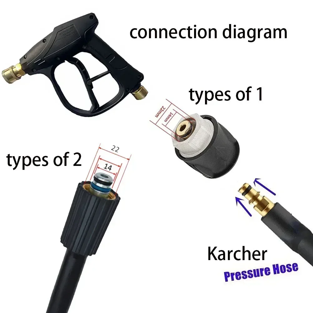 High Pressure Washer Gun  Cleaning Hose foam soap pot Connector For Karcher Nilfisk/Parkside/Bosch  high pressure water