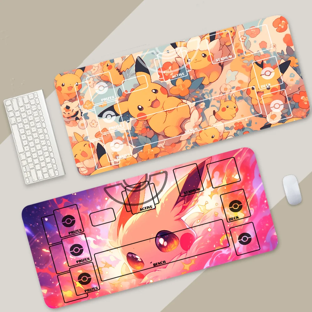 Hot Anime P-Pokemon Mousepad Mouse Mat Desk Mat With Pad gaming accessories Prime Gaming XXL Keyboard Pad