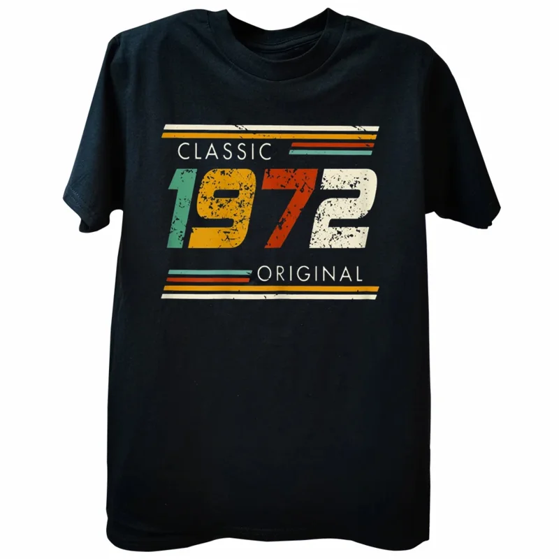 Classic 1972 original 51th birthday T-shirt men humorous tees short sleeve vintage retro design personalized T shirt gift tops