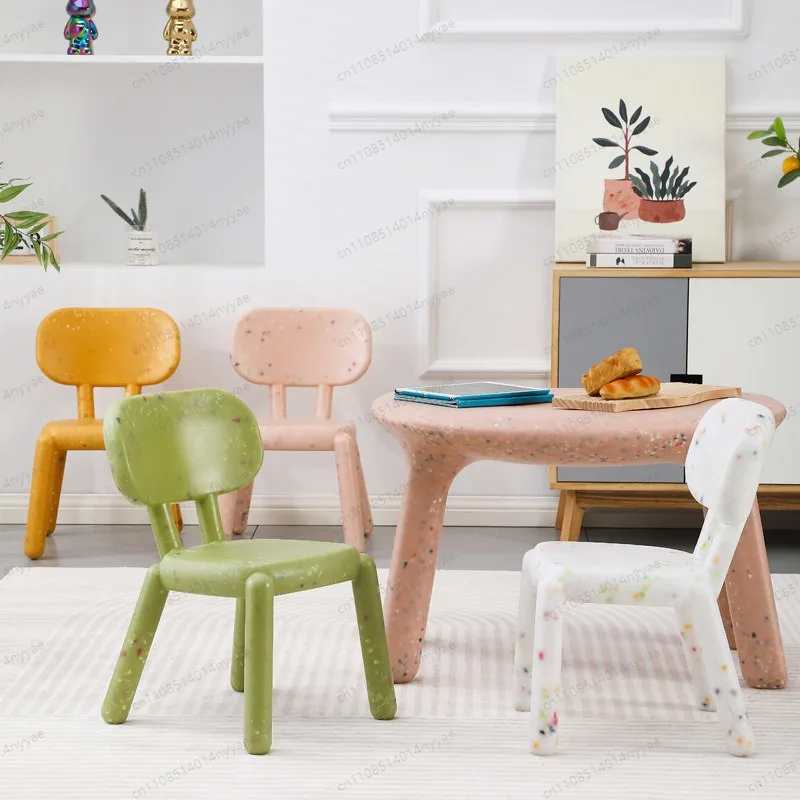 Nordic Kids Chair | Eco-Friendly Plastic Toddler Chair with Backrest, Ergonomic Design for Playroom, Kitchen & Preschool