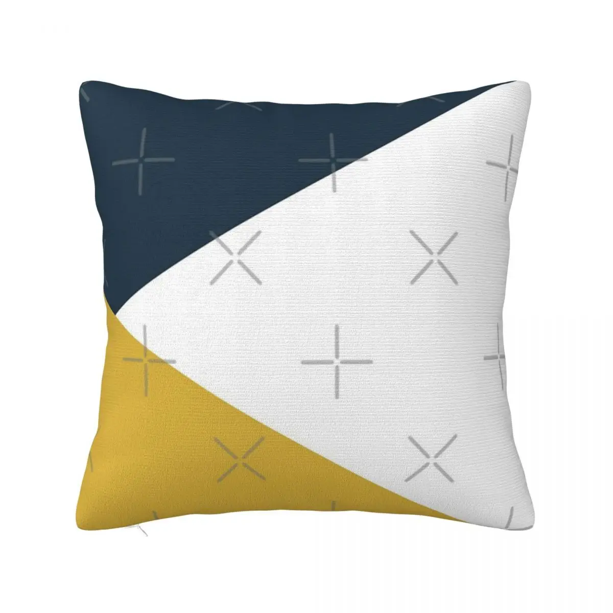 Angled Color Block In Navy Blue Pillow Cover Home Decor Items Cushion Cover 45X45 Pillow Case Pillow Cover