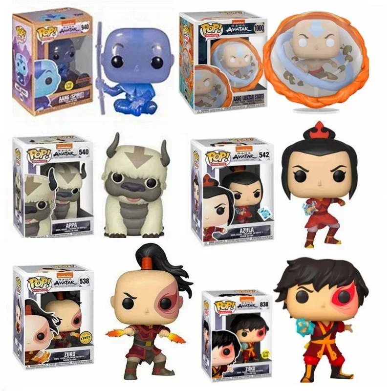 Funko POP AVATAR AULA 542# APPA 540# ZUKO 538# 838# Action Figures Colres Collectible Model Toy for Children Birthday Gift