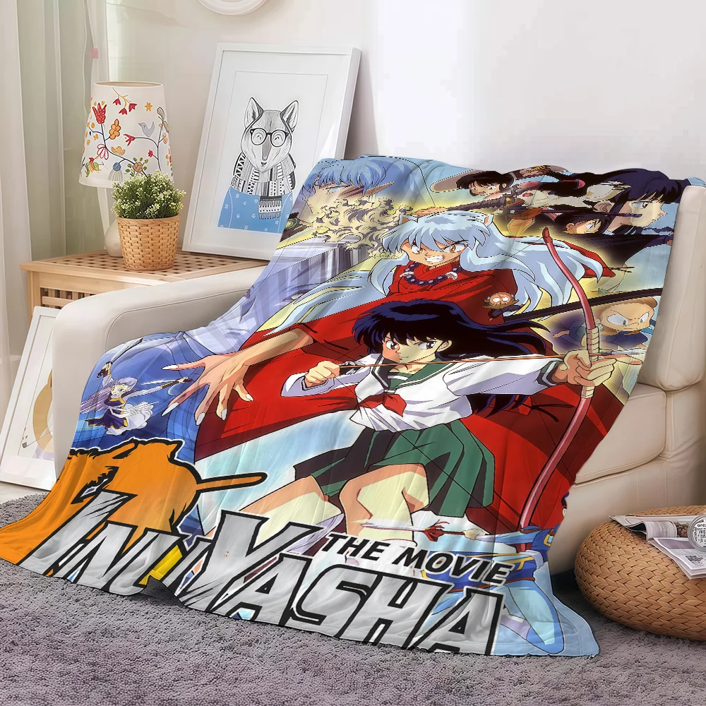 Adventure anime Inuyasha Blanket For Sofa Office Bed Plane Travel Sleep Read Relax Camping Soft And Warm
